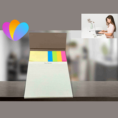 Planner with sticky notes big