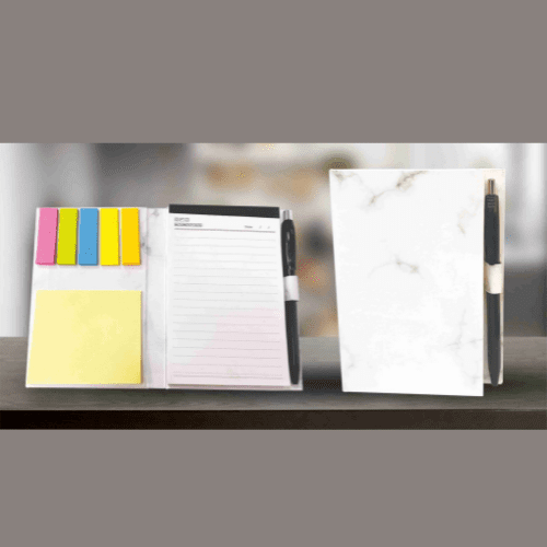 Marble Wrapper Sticky Notes with pen Marble Wrapper Sticky Notes with pen