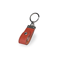 Brown Leather Key Ring Pendrive