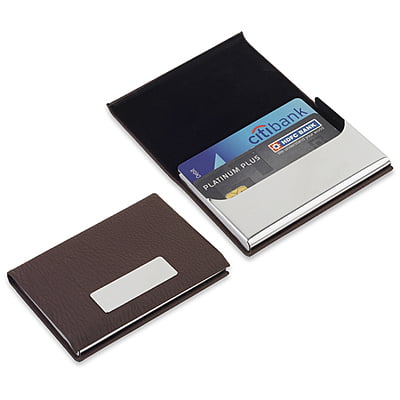 Classic Brown Leather Textured Cardholder