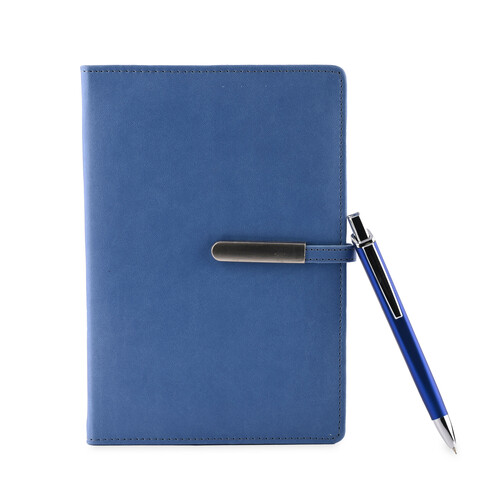 Sky Blue Corporate Diary With Pen