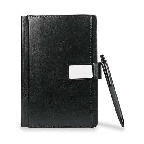 Black Corporate Diary With Pen